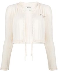 Musium Div. - Logo-Embroidered Ribbed Cardigan - Lyst