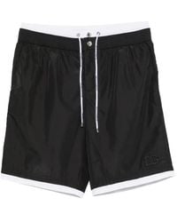 Dolce & Gabbana - Logo-Patch Drawstring Swim Shorts - Lyst