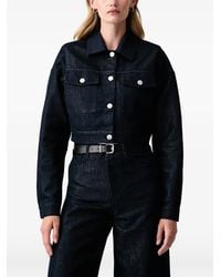 Fracomina - Cropped Denim Jacket - Lyst