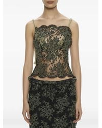 Christopher Esber - Top Aluna Con Encaje Drapeado - Lyst