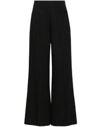 Sandro - Pinstriped Wide-leg Trousers - Lyst