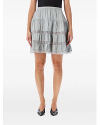 GIMAGUAS - Cielo Lace-Trim Tiered Mini Skirt - Lyst