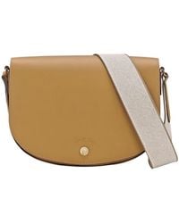 Longchamp - Medium Épure Flap-Closure Calfskin Cross-Body Bag - Lyst
