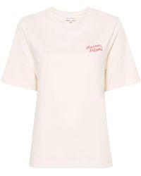 Maison Kitsuné - Camiseta con logo bordado - Lyst