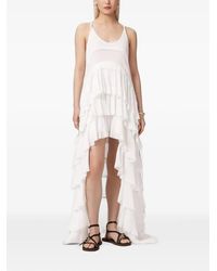 AllSaints - Vestido Cavarly Asimétrico Con Volantes - Lyst