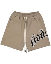 Godspeed - Og Logo-Patch Drawstring Shorts - Lyst