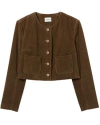Claudie Pierlot - Corduroy Button-Down Cropped Jacket - Lyst