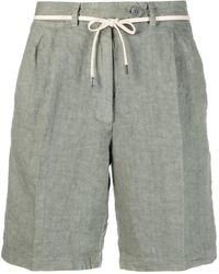 Aspesi - Shorts aus Leinen mit Bindegürtel - Lyst