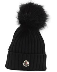 Moncler - Ribbed Knit Pom-Pom Beanie - Lyst