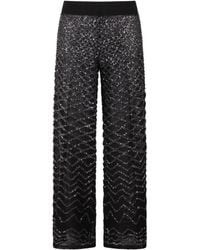 Circus Hotel - Sequinned Wide-Leg Trousers - Lyst