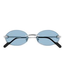 Cartier - Lunettes De Soleil À Monture Ronde - Lyst