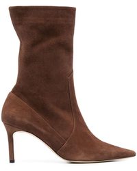 P.A.R.O.S.H. - Stivale 80mm Suede Ankle Boots - Lyst