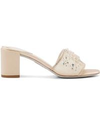 Rene Caovilla - 80mm Crystal-embellished Mules - Lyst