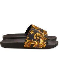 Versace Jeans Couture - Barocco Print Flip-Flops - Lyst
