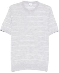Eleventy - Striped Round-Neck T-Shirt - Lyst