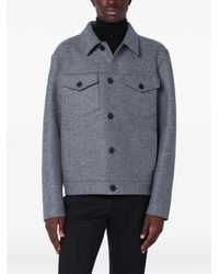 Harris Wharf London - Wool Single-Breasted Shirt Jacket - Lyst