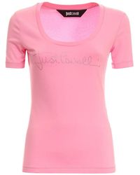 Just Cavalli - Logo-Detail T-Shirt - Lyst
