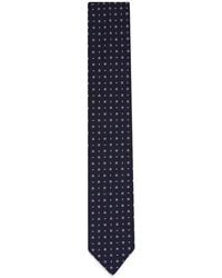 ZEGNA - Geometric-Pattern Silk Tie - Lyst