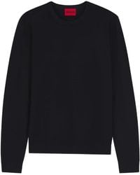 HUGO - Crew-Neck Long-Sleeve Sweater - Lyst
