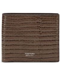 Tom Ford - Lizard-Effect Leather Wallet - Lyst