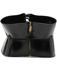 Elisabetta Franchi - Ceinture À Plaque Logo - Lyst