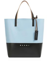 Marni - Logo-Print Colour-Block Tote Bag - Lyst
