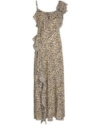 RIXO London - Ester Maxi-Jurk Met Ruches - Lyst