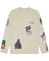 Les Deux - Stamp-Print Long-Sleeve T-Shirt - Lyst
