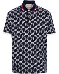 Gucci - All-over Gg Jacquard Polo Shirt - Lyst
