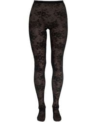 Balenciaga - Floral-Lace Tights - Lyst
