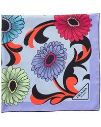 Prada - Silk Daisies Scarf - Lyst