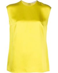 Stella McCartney - Satin-Finish Sleeveless Blouse - Lyst