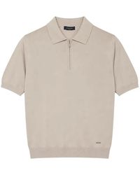 Tombolini - Quarter-Zip Knitted Polo Shirt - Lyst