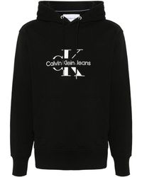 Calvin Klein - Hoodie en coton à logo imprimé - Lyst