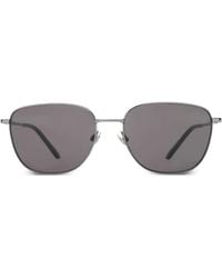 Burberry - Eckige Sonnenbrille Mit Check - Lyst