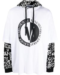 Versace - Sudadera con capucha y logo estampado - Lyst