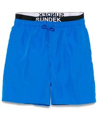 Sundek - Logo-Waistband Swim Shorts - Lyst