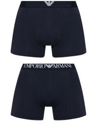 Emporio Armani - Lot De Deux Boxers À Taille À Logo - Lyst