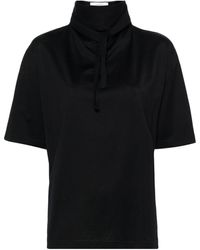 Lemaire - Tie-fastening Cotton T-shirt - Lyst