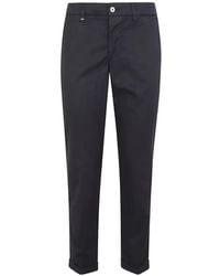 Fay - Logo-Plaque Straight-Leg Trousers - Lyst