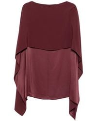 Alberta Ferretti - Draped Asymmetric Cape - Lyst