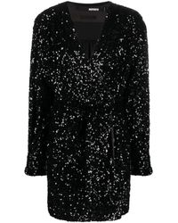 ROTATE BIRGER CHRISTENSEN - Sequin-embellished Wrap Minidress - Lyst