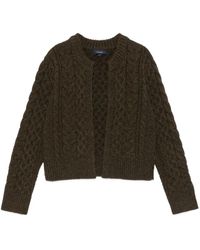 Soeur - Cable-Knit Virgin-Wool Cardigan - Lyst