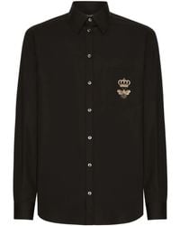 Dolce & Gabbana - Motif-Embroidered Cotton Shirt - Lyst