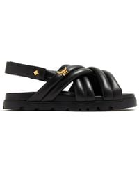 MCM - Crossover Padded Leather Sandals - Lyst