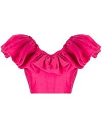 Aje. - Florence Ruffled Crop Top - Lyst