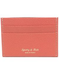 Sporty & Rich - Logo-stamp Leather Wallet - Lyst