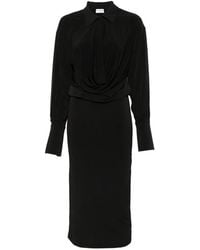ANDAMANE - Lilia Draped Cut-Out Midi Dress - Lyst