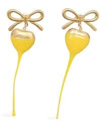 OTTOLINGER - Bow-Detail Heart-Drop Earrings - Lyst