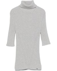 Herno - Turtleneck Short-Sleeve Sweater - Lyst